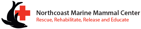 Logo for Marine Mamal Center containing link